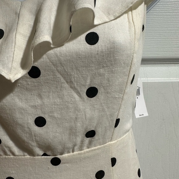 Polka Dot Cream Dress - Picture 3 of 4